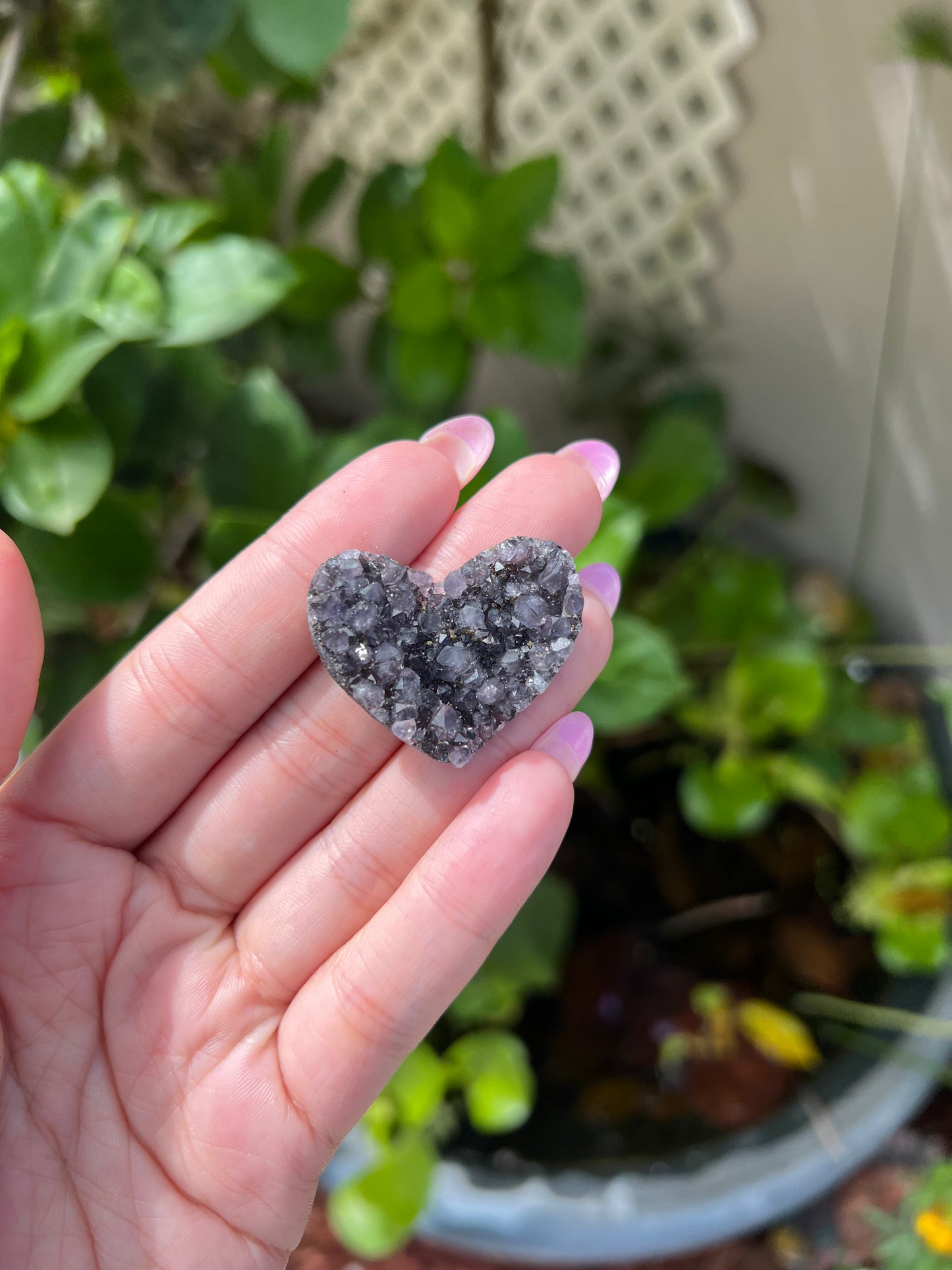 Druzy Amethyst Heart