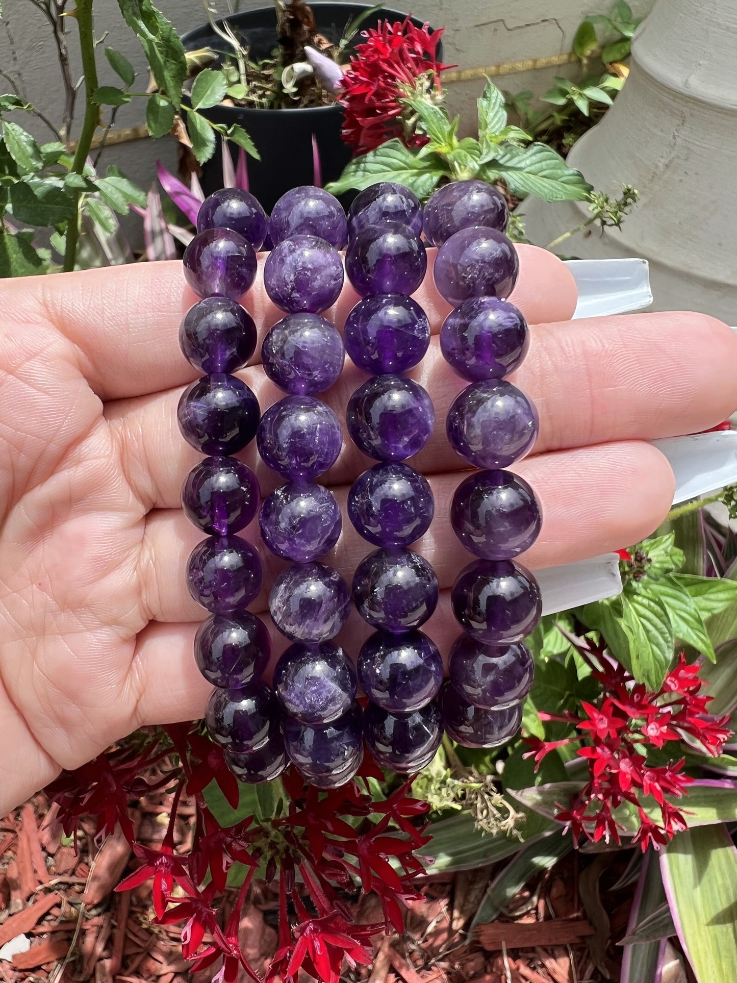 Amethyst 10mm Bracelet