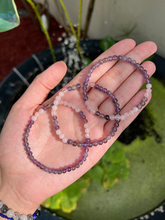 Amethyst and Rose Quartz Bracelet