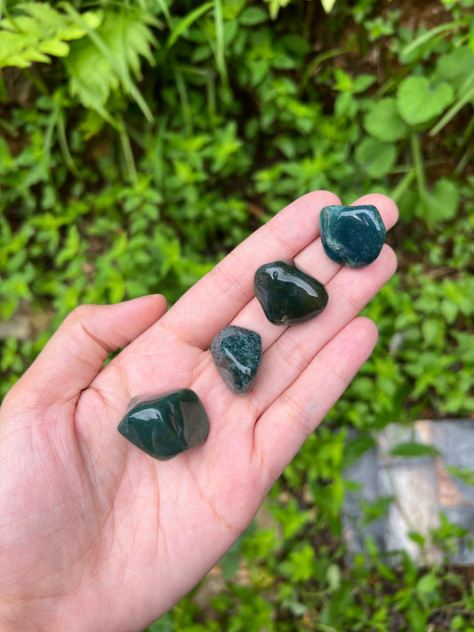 Moss Agate Tumbles