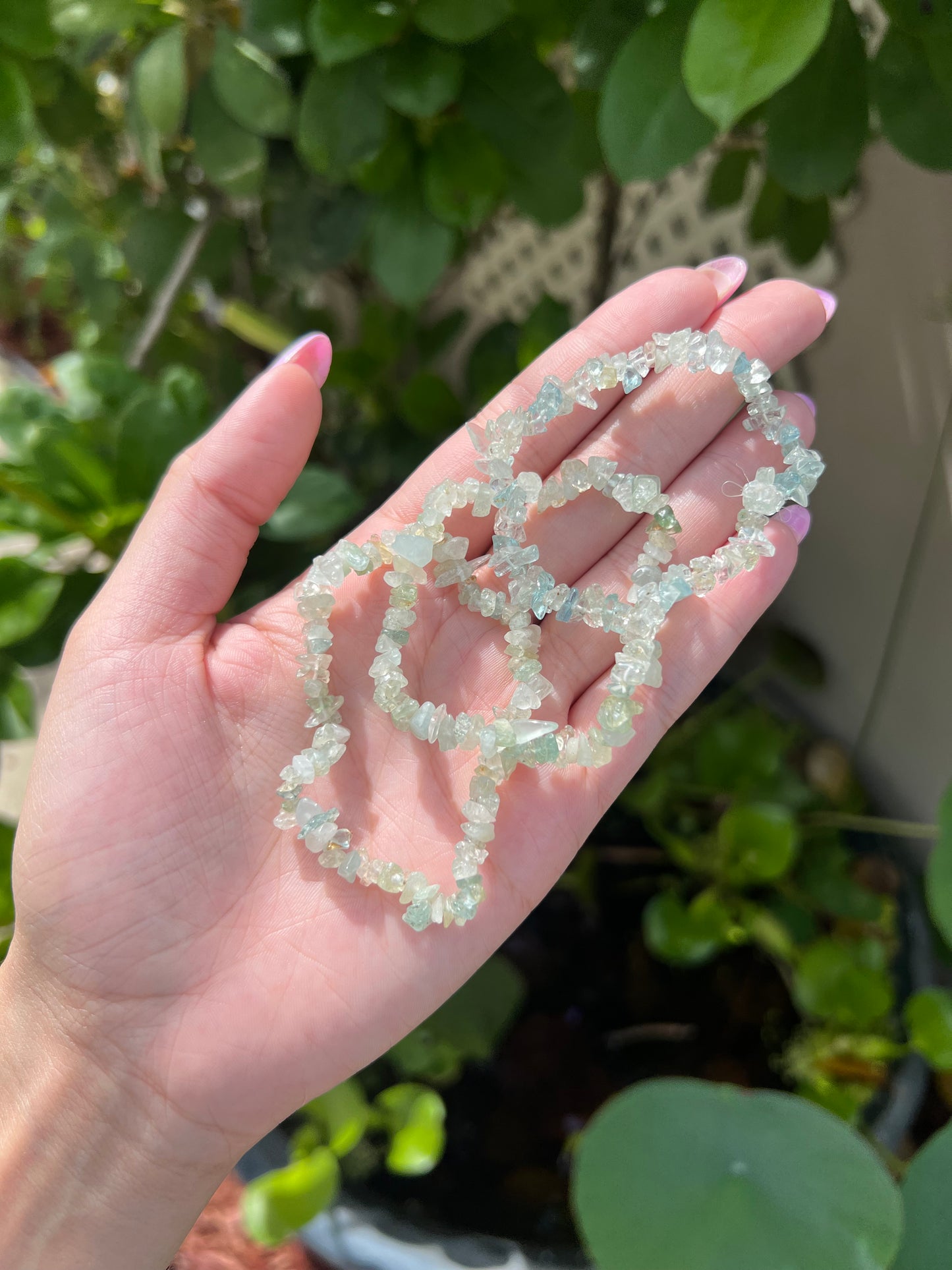 Aquamarine Chip Bracelet
