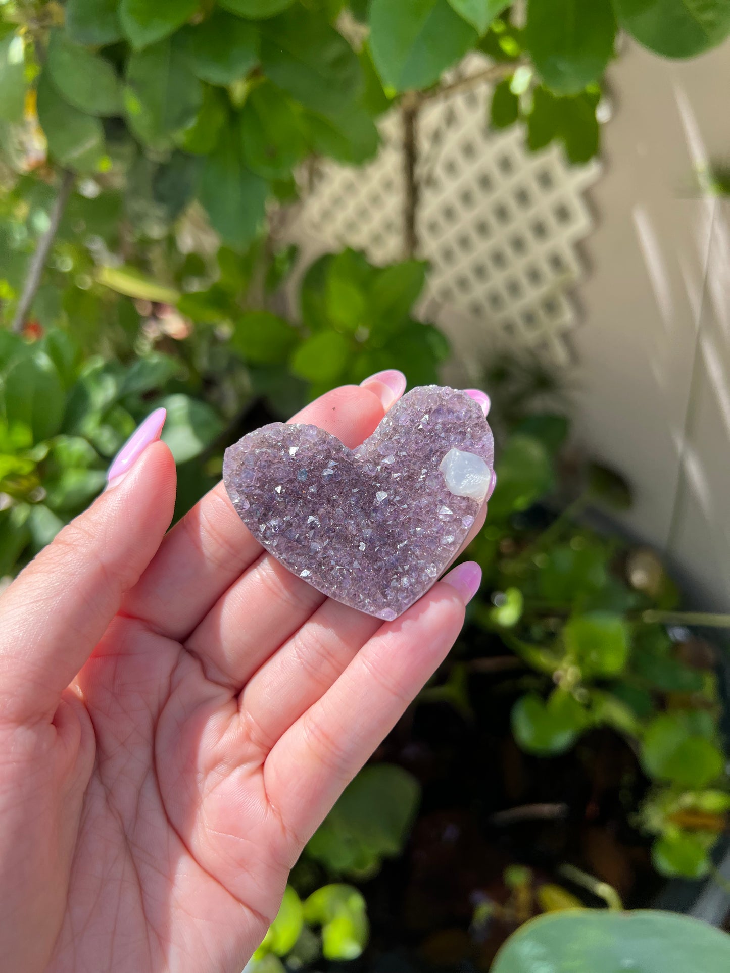 Druzy Amethyst Heart