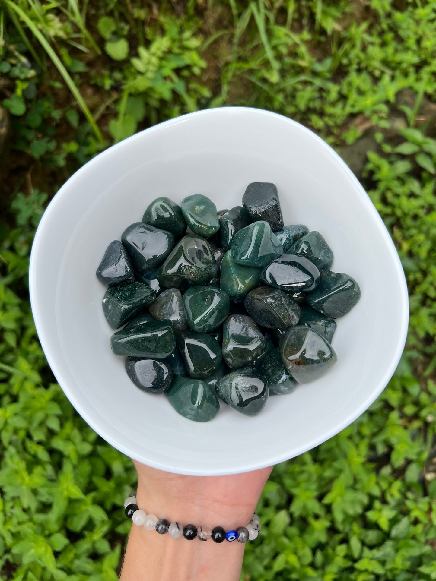 Moss Agate Tumbles