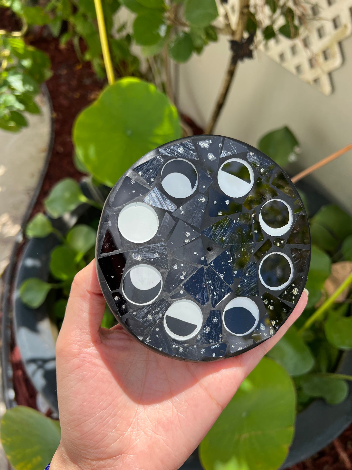 Mosaic Moon Phase Incense Holder