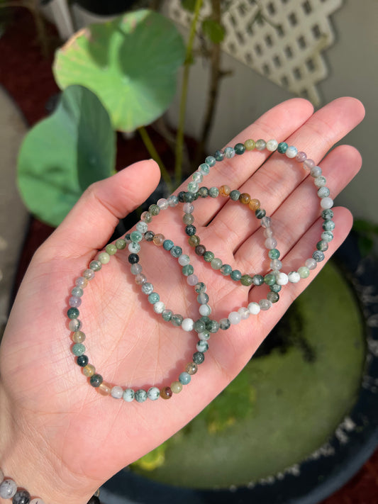 Indian Agate and Tree Agate Bracelet