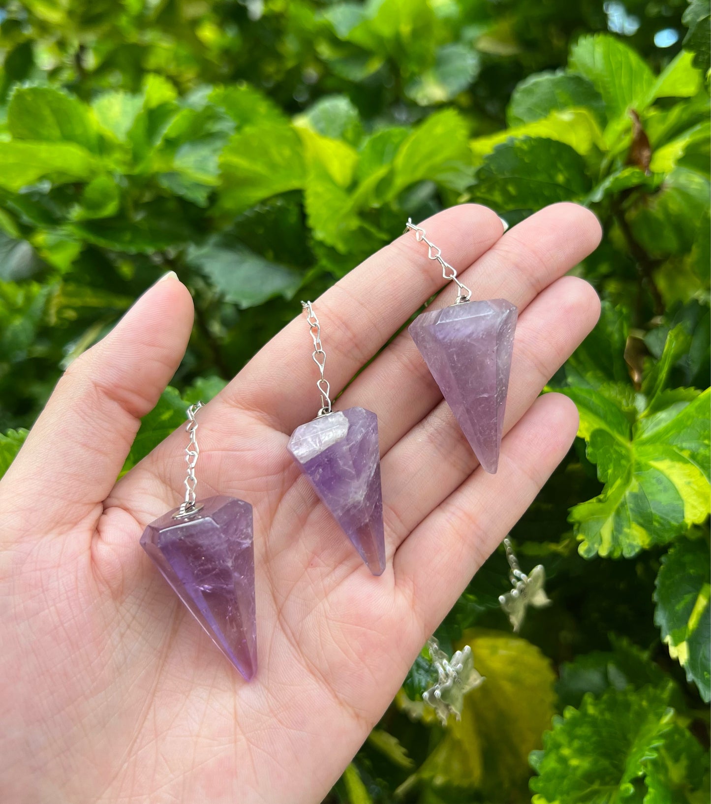 Amethyst Pendulum w/ Butterfly Charm