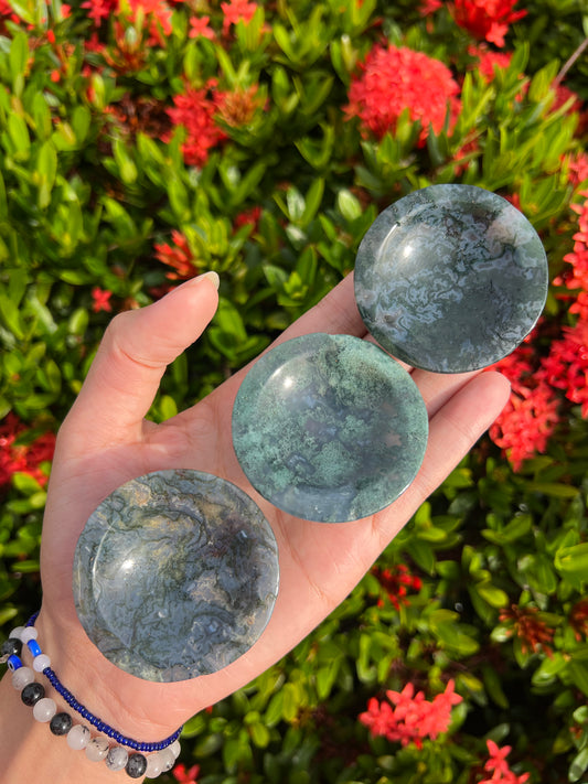 Mini Moss Agate Bowls
